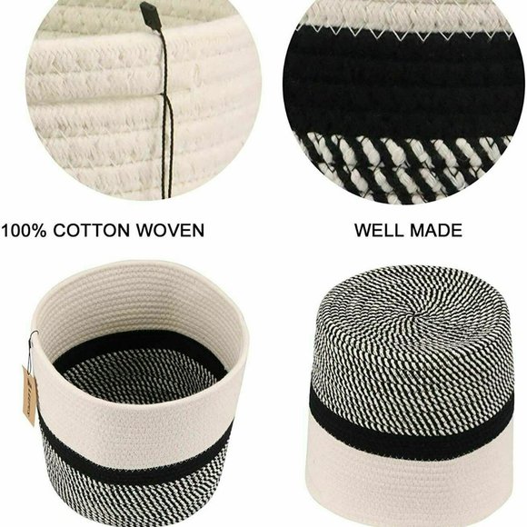 Cotton Rope Plant Basket Modern Woven Basket - Picture 4 of 7